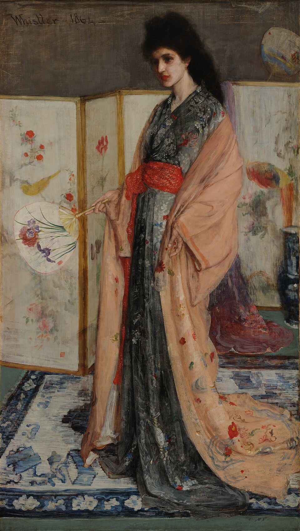 《The Princess from the Land of Porcelain》。絵画そのものの画像。Smithsonian個体番号F1903.91a–b。どこに掛かったかを示す室内実景ではない。